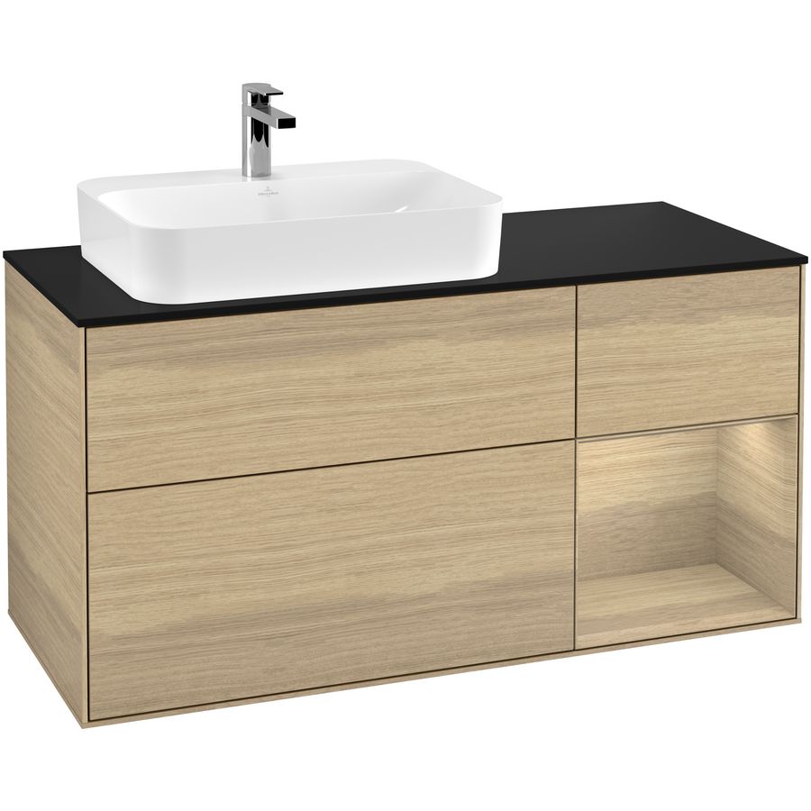 Wastafelonderkast Finion 1200x603x501mm Oak Veneer G402PCPC