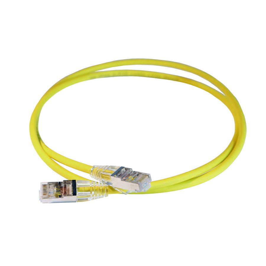 Patchkabel RJ45 HD Cat. C6A S/FTP geel 1m.