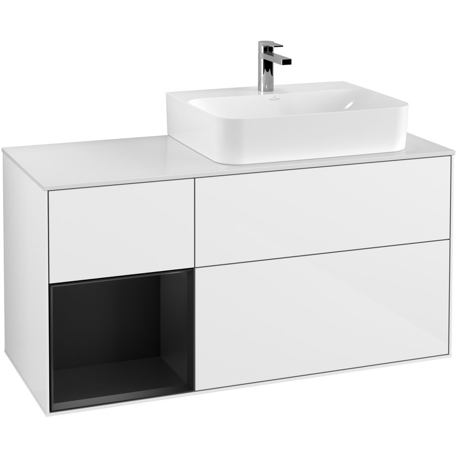 Wastafelonderkast Finion 1200x603x501mm G.White.L G141PDGF