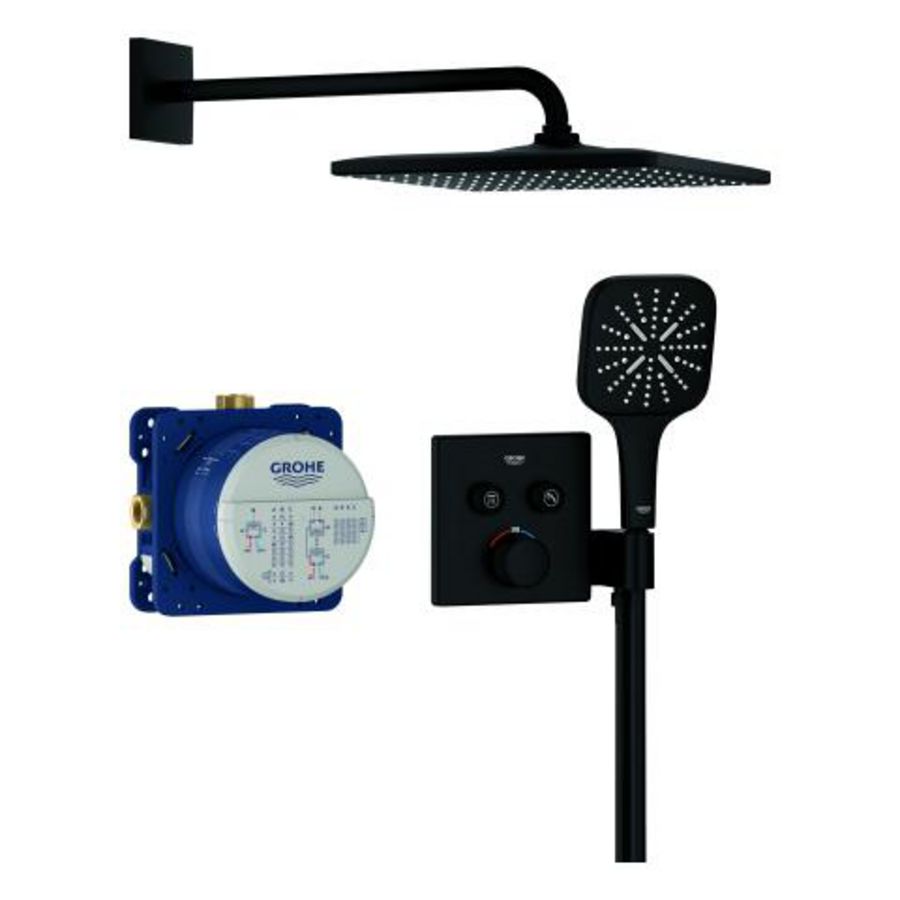 Grohtherm Smartcontrol Comfortset 310 vierkant phantom Black (prof)
