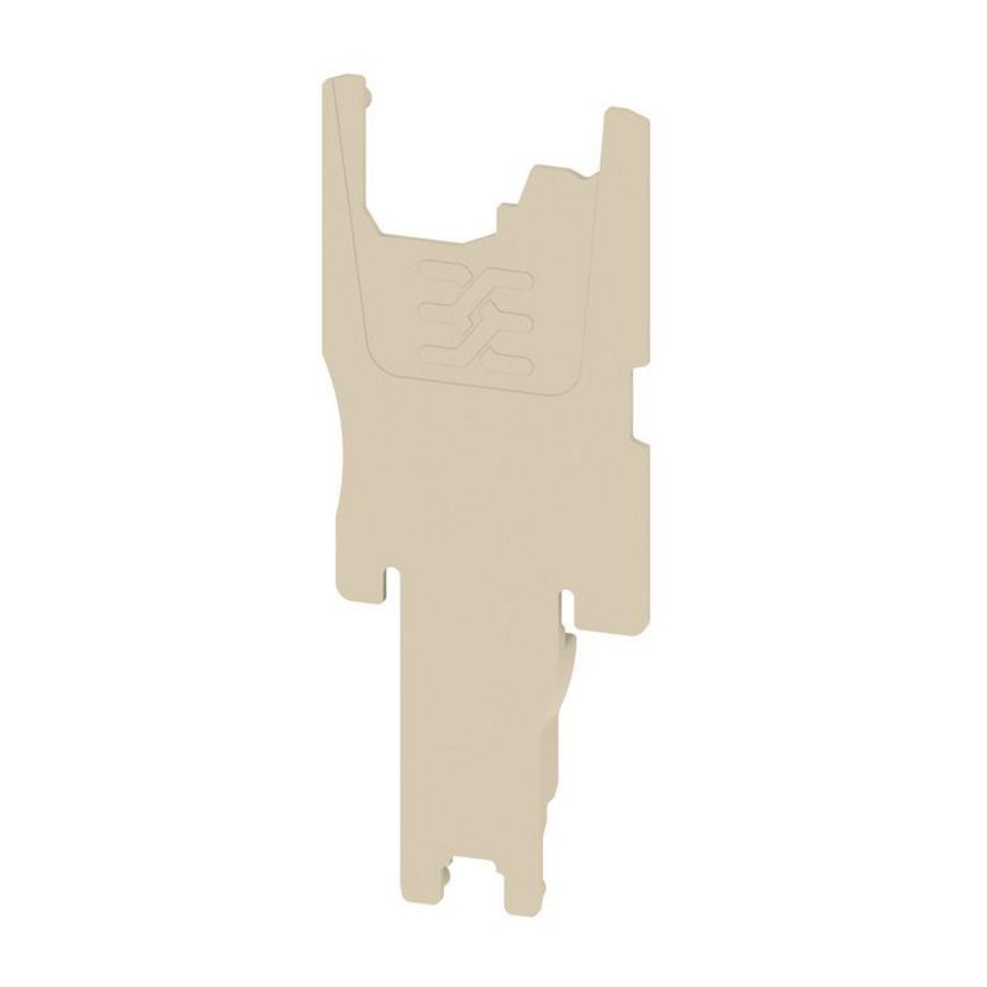 Afsluit- eindplaat d.beige h:19mm b:0.5mm V-0, VVE=50