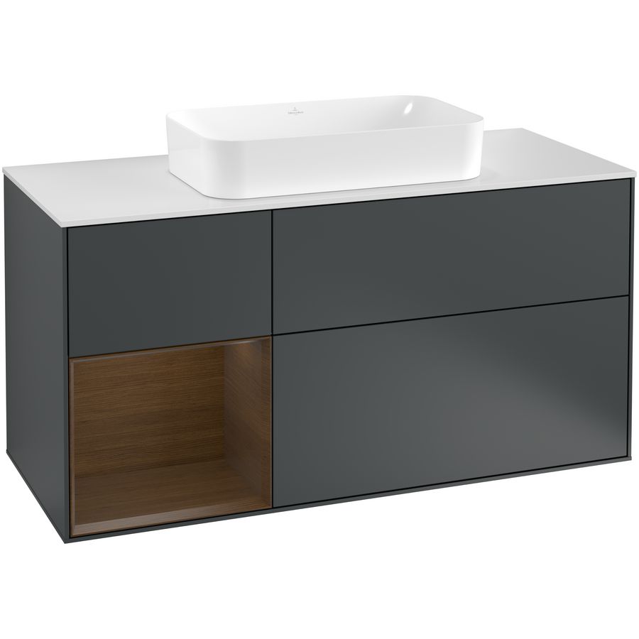 Wastafelonderkast Finion 1200x603x501mm Mid.Blue Matt Lacquer G291GNHG