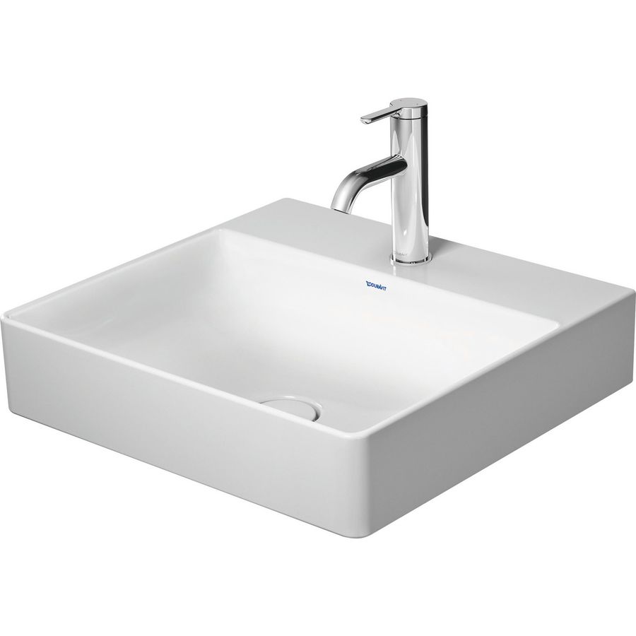 DURASQUARE #235350 wastafel 500mm wit met kraangat geslepen onderzijde