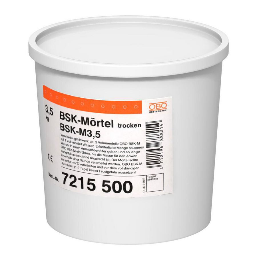 Mortel brandwerend kanaal droge mortel emmer 3,5kg