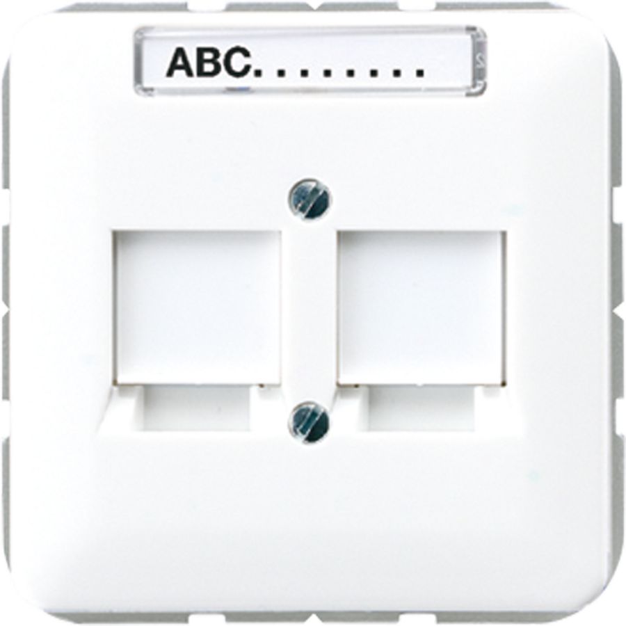 Afdekking a.wit v.mod.jack 2-voudig CD500 VVE=10