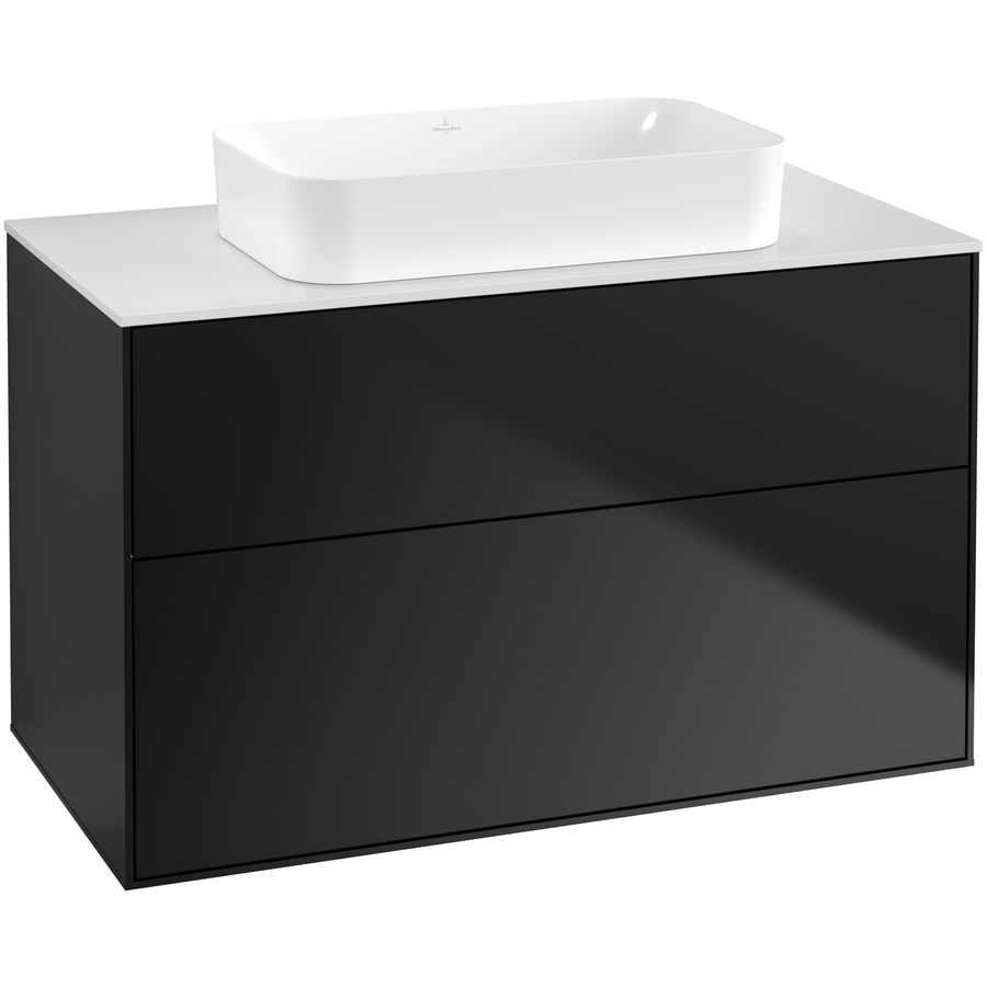 Wastafelonderkast Finion 1000x603x501mm Black Matt Lacquer G64100PD