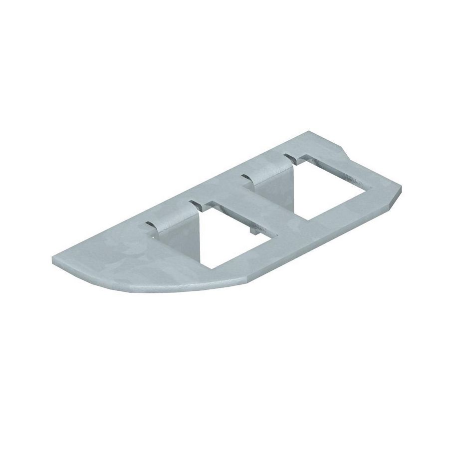 Montageplaat 2x gatenpatroon type F 174x166 rvs