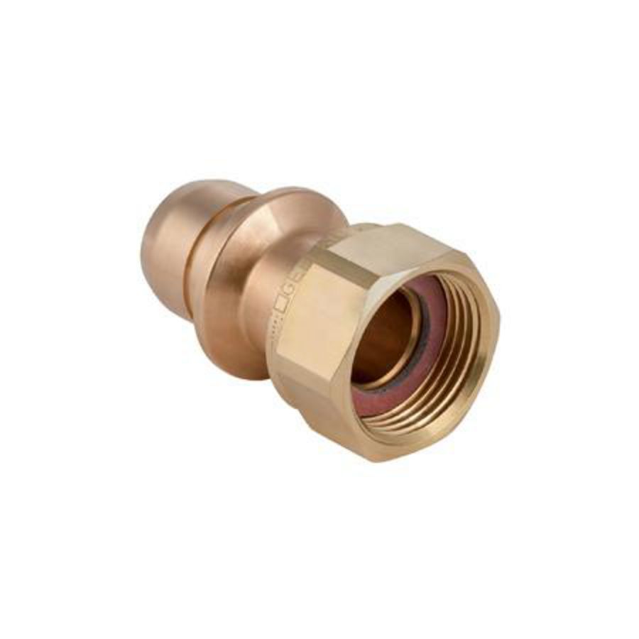 Verdeler aansluiting met wartel messing G1"BI PUSHFIT