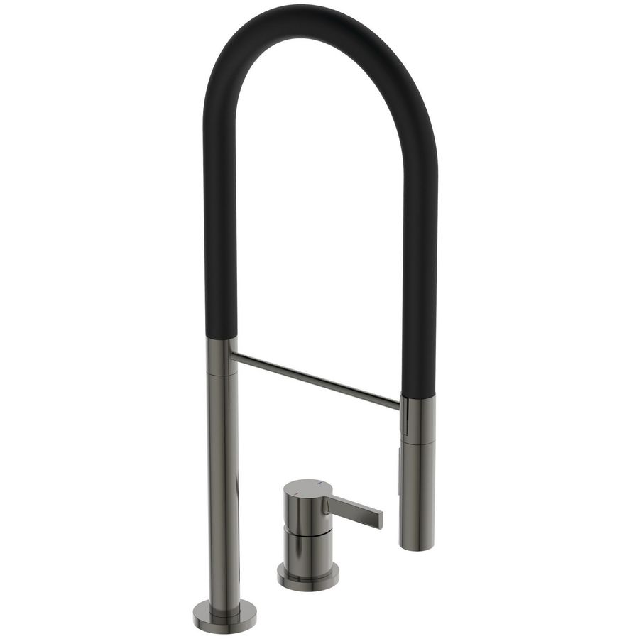 Keukenmengkraan pro 2-gats magnetic grey Gusto