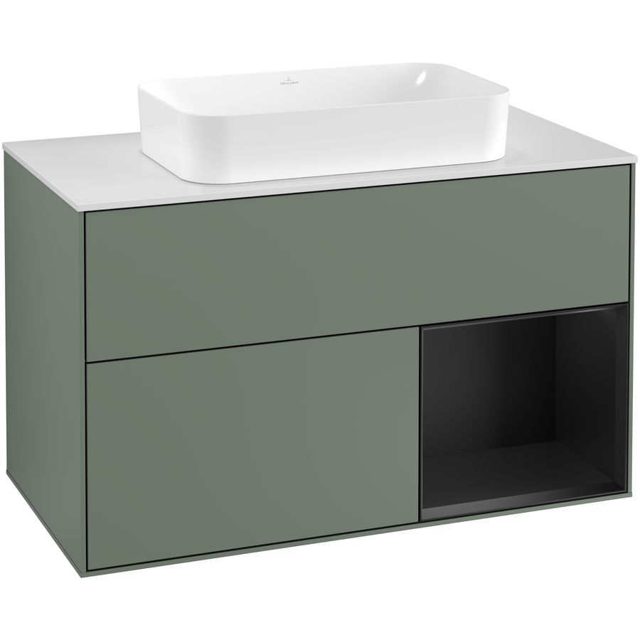 Wastafelonderkast Finion 1000x603x501mm Olive Matt Lacquer G251PDGM