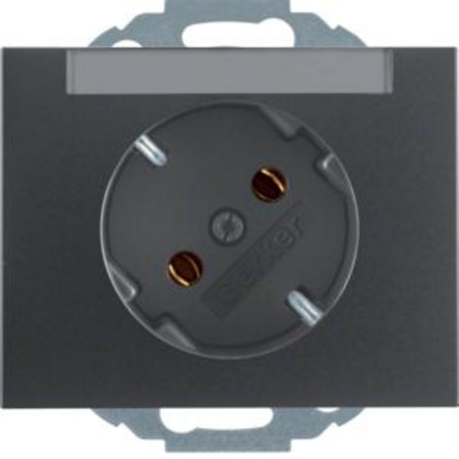 Wandcontactdoos RA tekstv. diagonaal 45gr. berker K.1/K.5