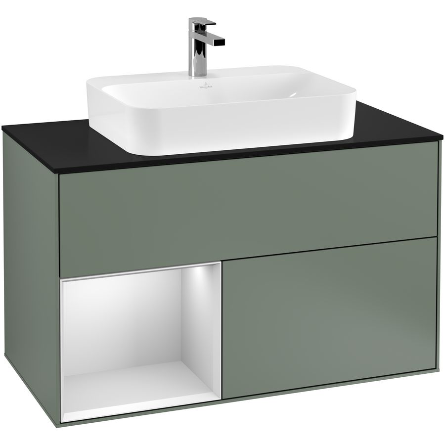 Wastafelonderkast Finion 1000x603x501mm Olive Matt Lacquer G362MTGM