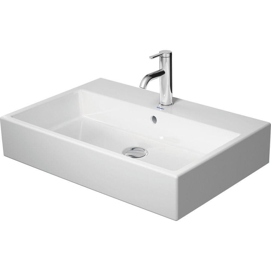 VERO AIR #235070 wastafel 700mm wit met kraangat met overloop
