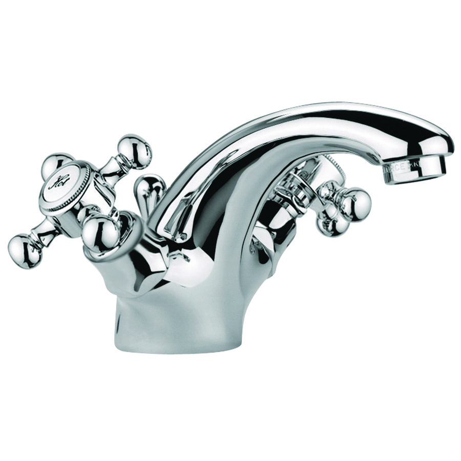 Wastafelmengkraan VIOLA 2-k nostal. sprong 114mm met waste-inrichting chroom