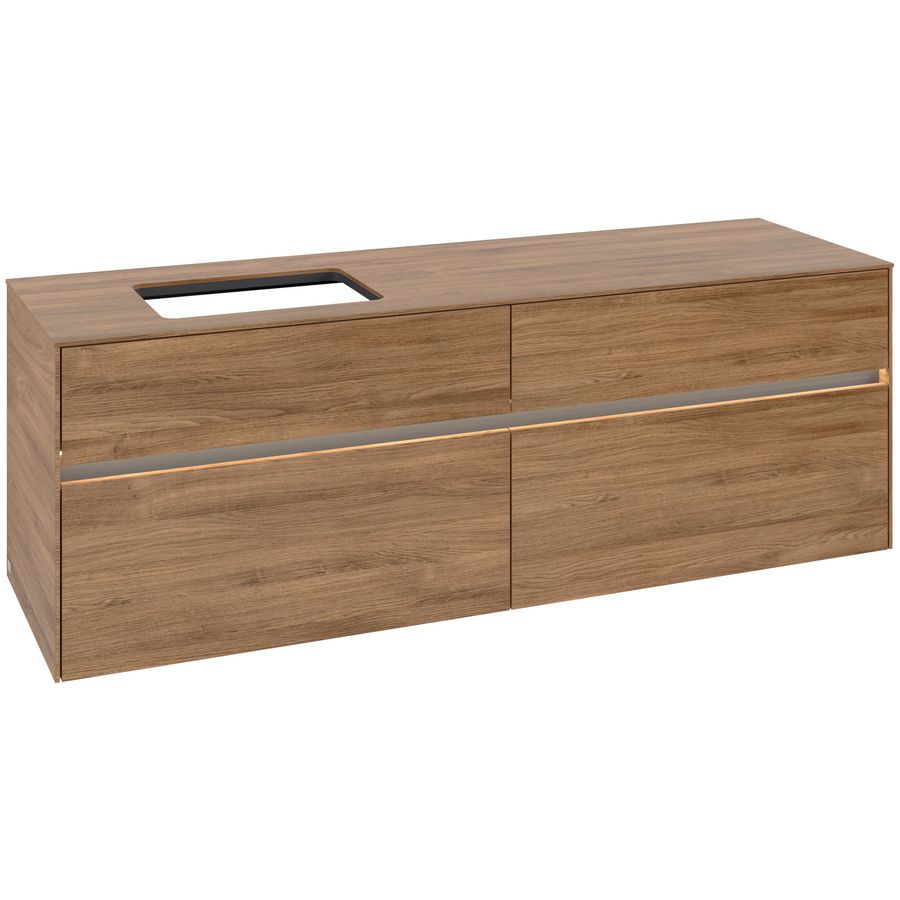 Wastafelonderkast Collaro 1600x548x500mm Oak.Kans C121B0RH