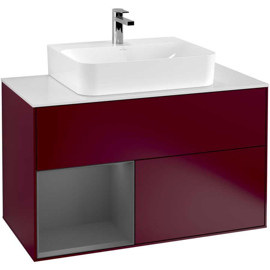 Wastafelonderkast Finion 1000x603x501mm Peony Matt Lacquer G111GKHB