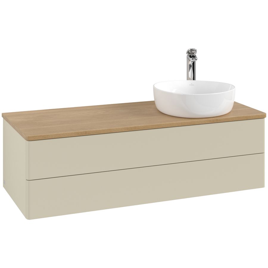 Wastafelonderkast Antao 1200x360x500mm S.Grey Matt Lacquer L23051HJ