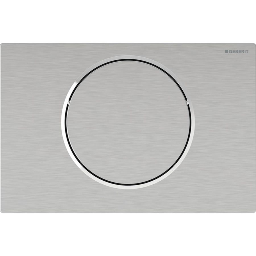 Bedieningsplaat 1-toets Sigma10 ROUND tbv reservoir 12cm armst 230V RVS