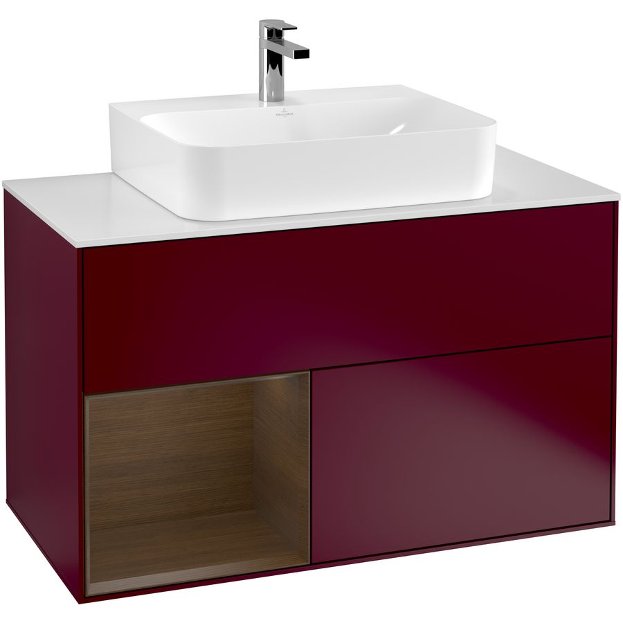 Wastafelonderkast Finion 1000x603x501mm Peony Matt Lacquer G111GNHB
