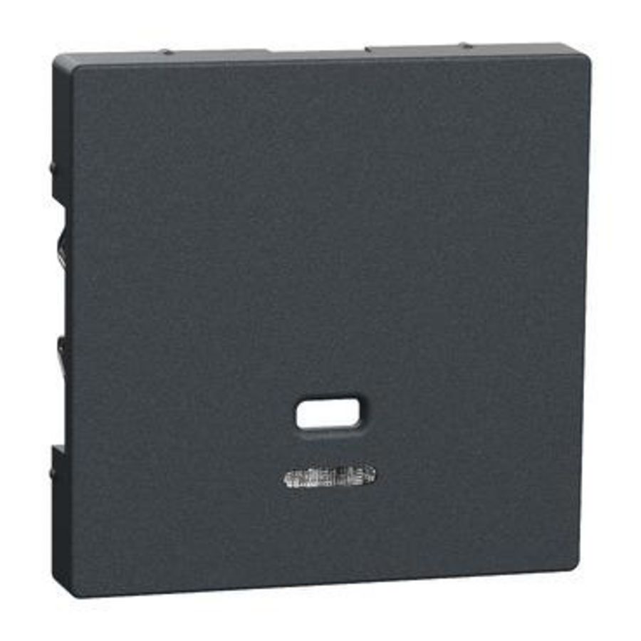 Centraalplaat trekschakelaar Controlevenster Antraciet