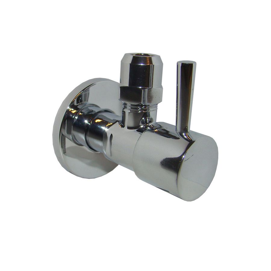 Hoekstopkraan 1/2"x1/2" rond design ms verchroomd