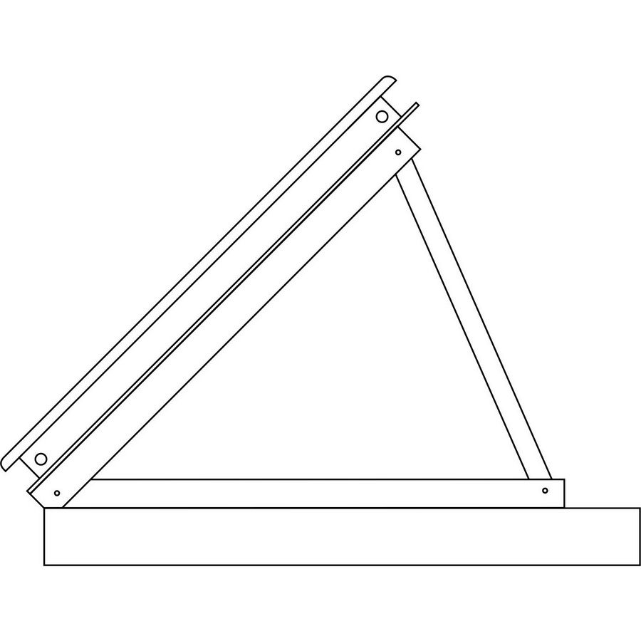 Zonnecollector-set koper/koper (12st.) platdakframe incl. betonblokken verticaal hoek 45-60° zonder terugloop