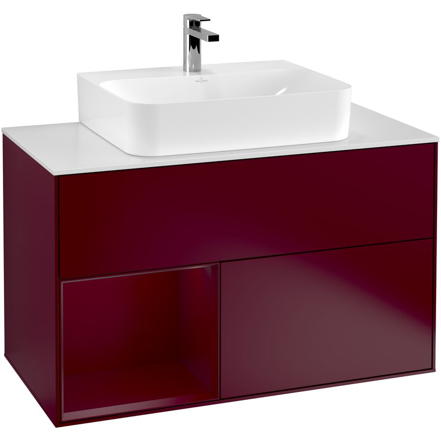Wastafelonderkast Finion 1000x603x501mm Peony Matt Lacquer G111HBHB