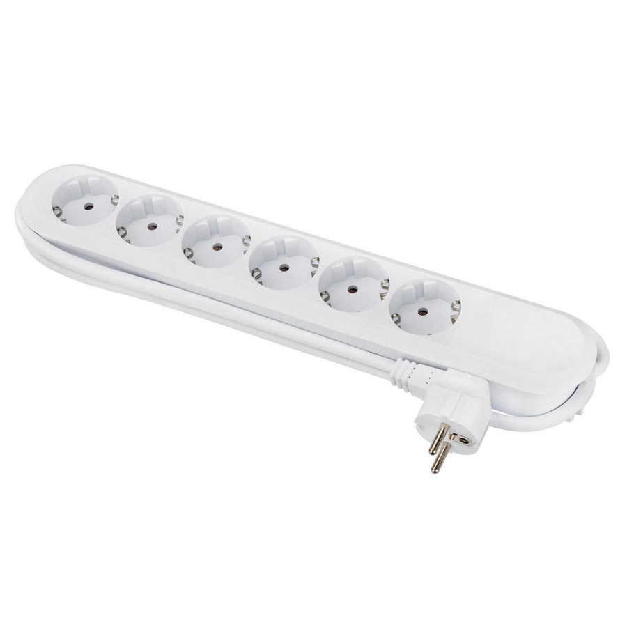 Smart 6x 230V RA 3mmet RA stekker wit