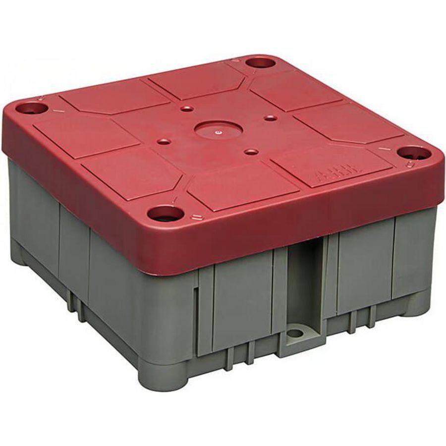 Kabeldoos Hafobox 3640 met rood deksel recycled kunststof