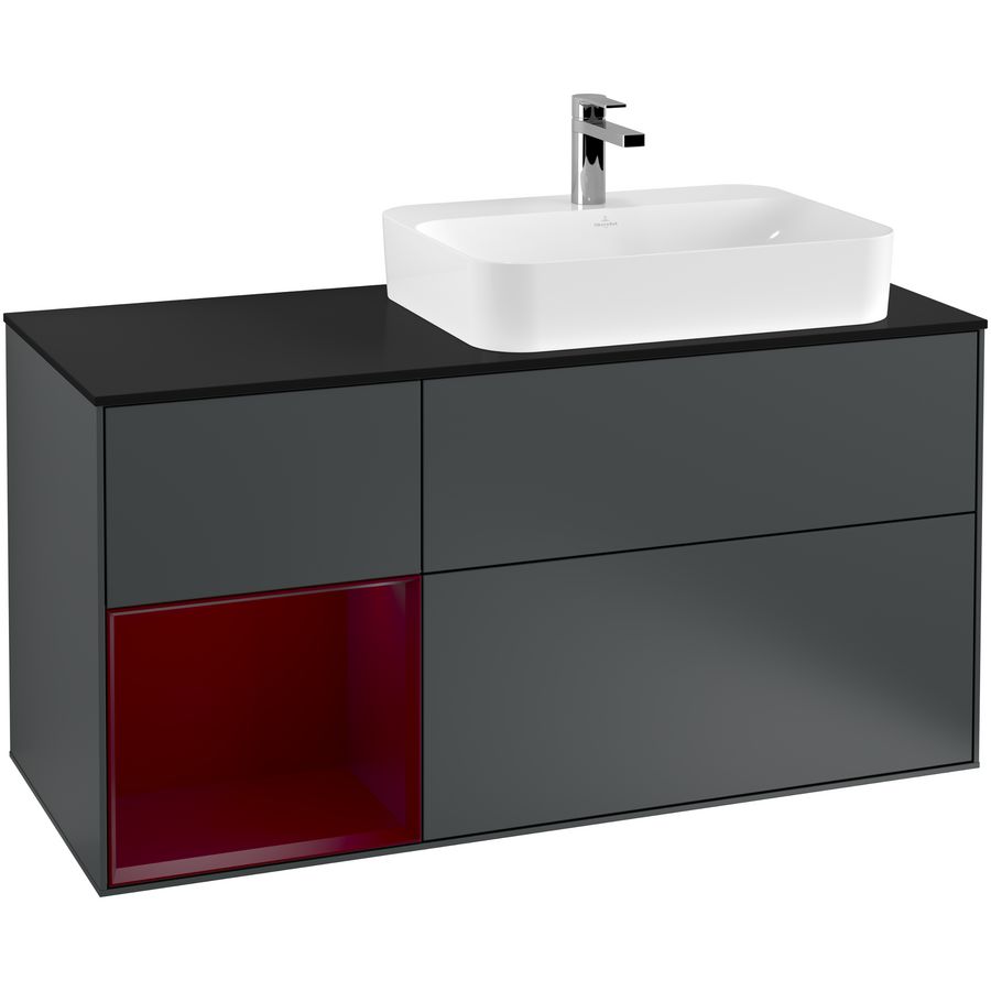 Wastafelonderkast Finion 1200x603x501mm Mid.Blue Matt Lacquer G392HBHG