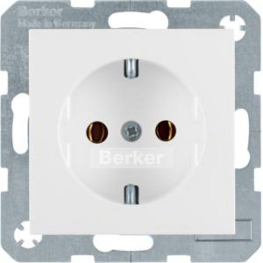 Wandcontactdoos RA schroef berker S.1/B.3/B.7 polar wit glans