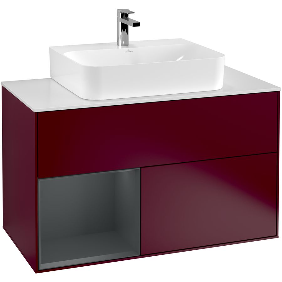 Wastafelonderkast Finion 1000x603x501mm Peony Matt Lacquer G111HGHB