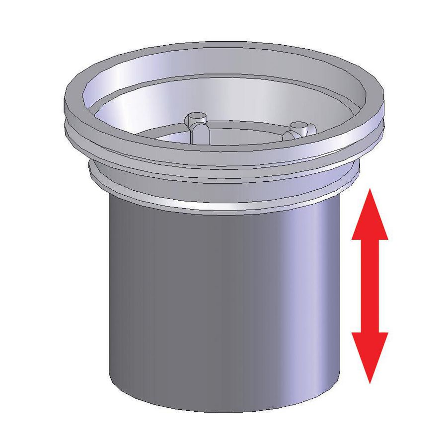Totale Hoogte 180mm v. Pluvetta 80 pijp 90mm