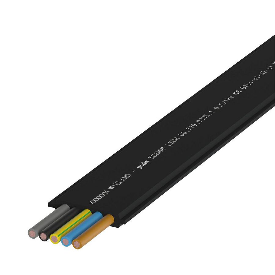 Vlakkabel fl-lsoh 5G16 zwart