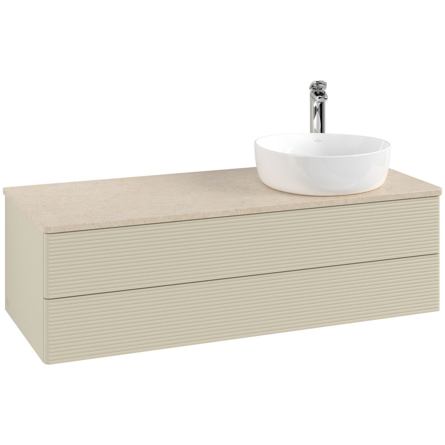 Wastafelonderkast Antao 1200x360x500mm S.Grey Matt Lacquer L23153HJ