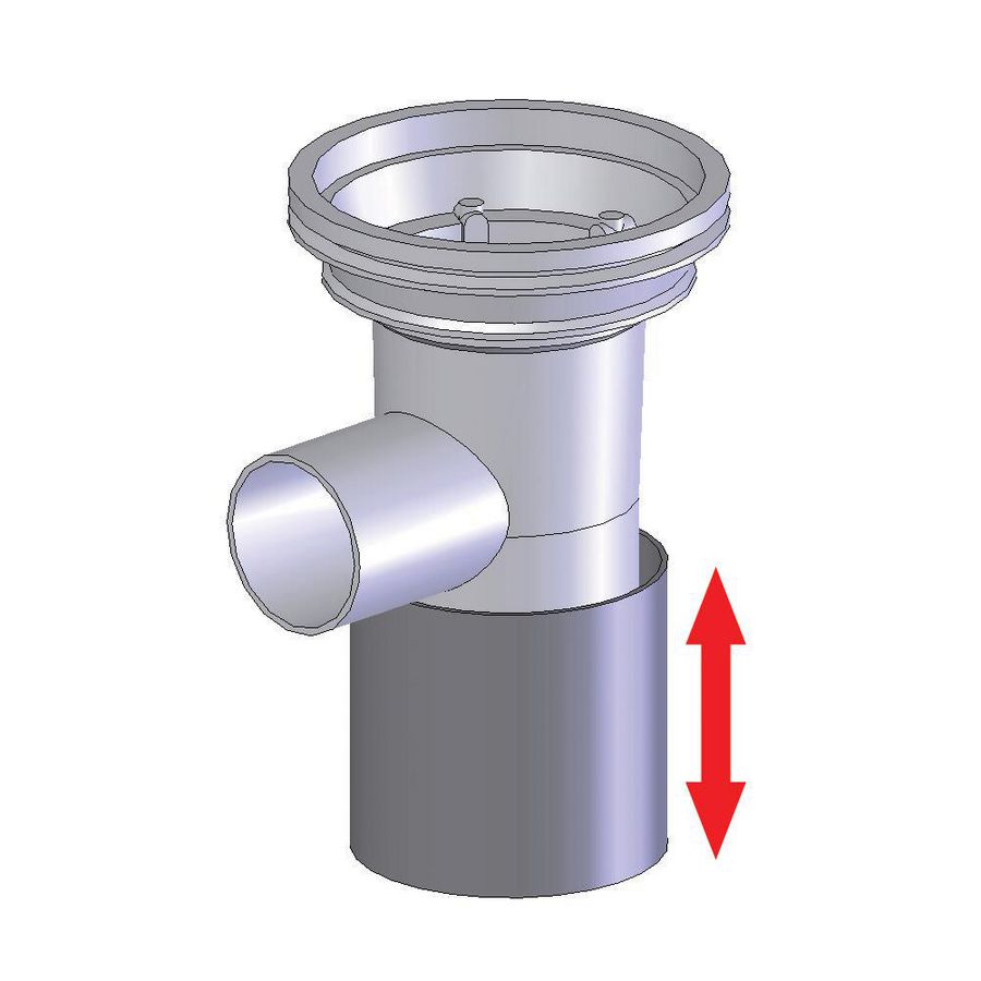 Totale Hoogte 200mm v. Pluvetta 80 m. zijuitlaat