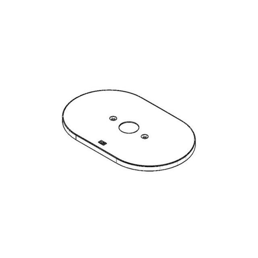 Rozet v. pressure balance valve z.omst. 245x145x9mm chr