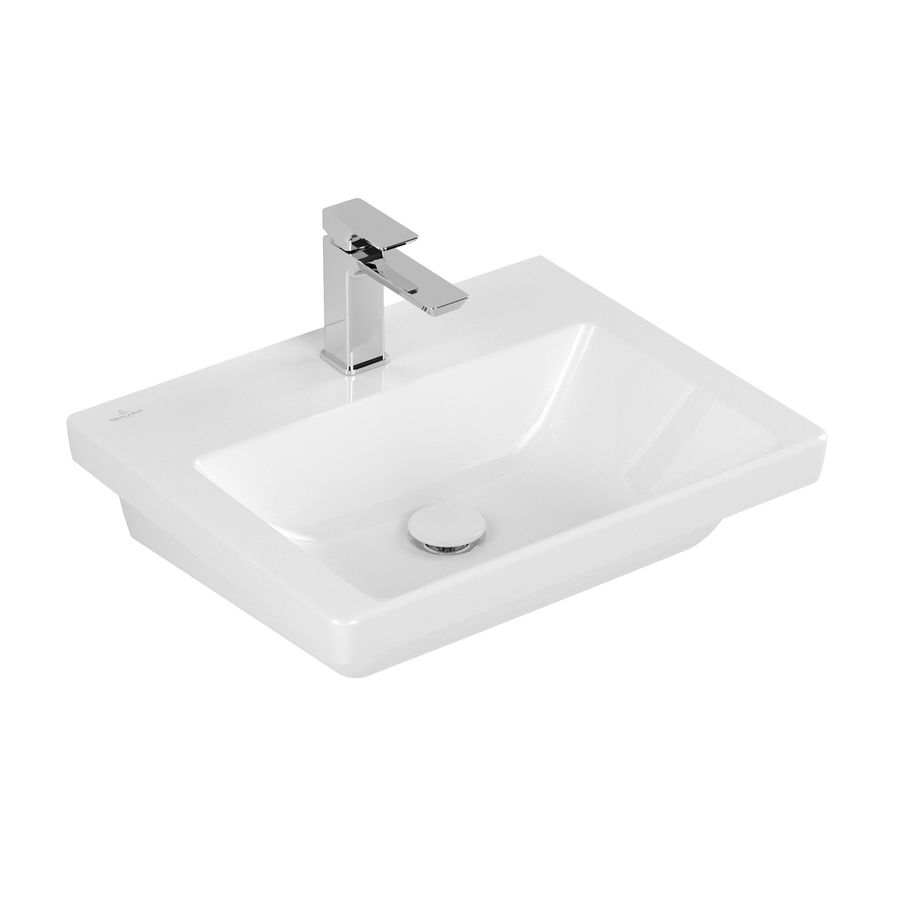 Wastafel Subway 3.0 550x440mm Wit Alpin CeramicPlus 4A70F5R1