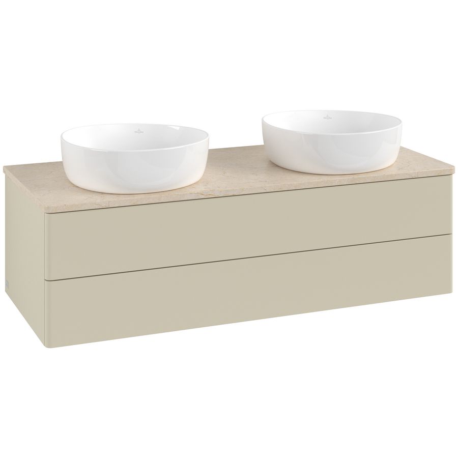 Wastafelonderkast Antao 1200x360x500mm S.Grey Matt Lacquer L24013HJ