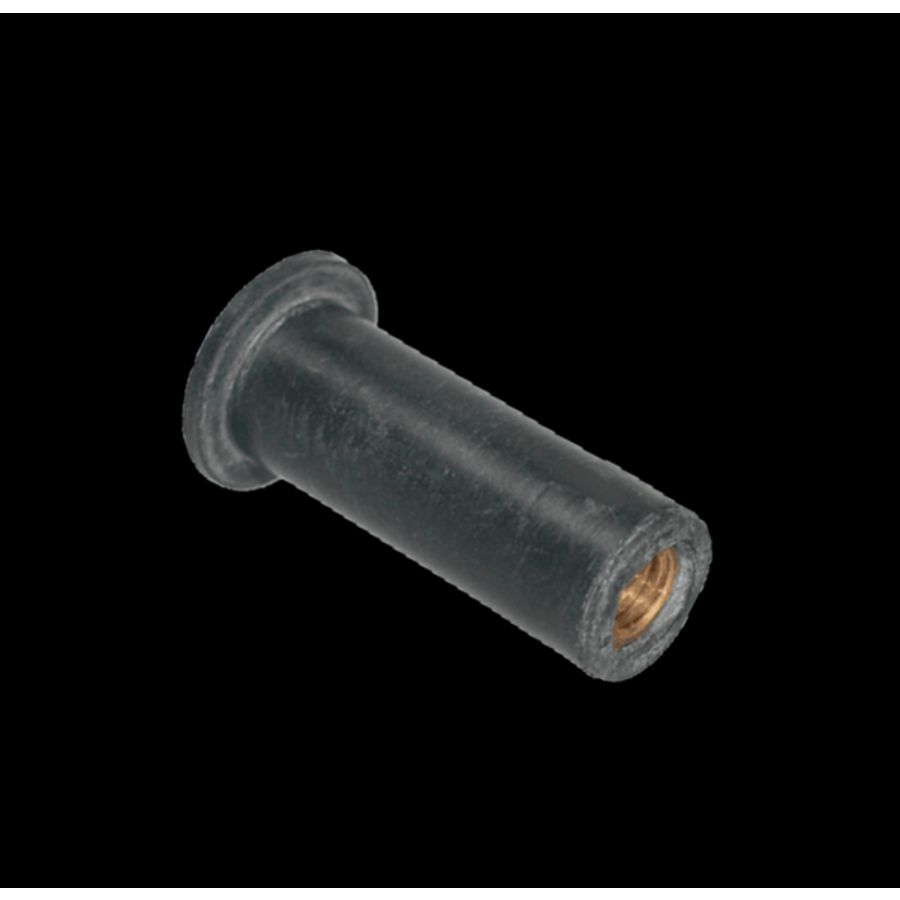 Rubberplug met ingegoten messing bus M3x12 boorgat Ø8mm VVE=25