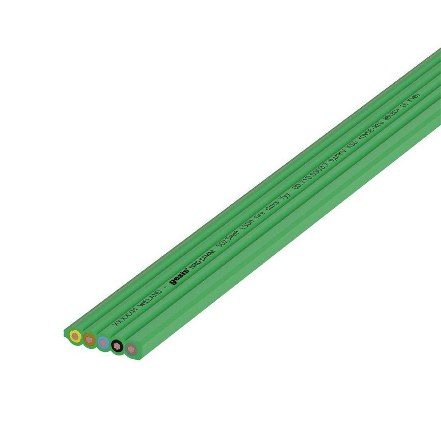 Vlakkabel 5G2,5mm² B2CA groen