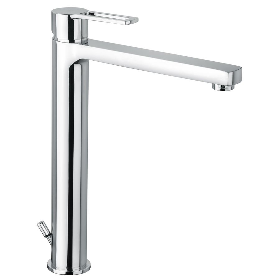 Verhoogde RINGO wastafelmengkraan met waste-inrichting 1.1/4" RIN085CR chroom