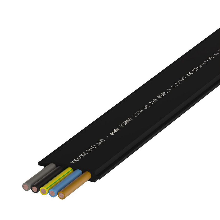 Vlakkabel XPE 5g6 zwart