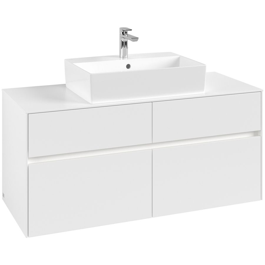 Wastafelonderkast Collaro 1200x548x500mm Wh.Matt C128B0MS