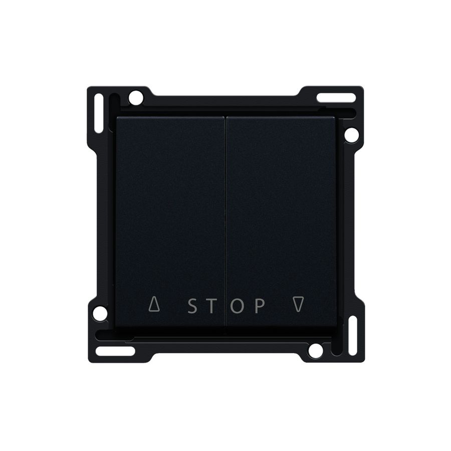 Afwerkingsset 2-voudige rolluikdrukknop elek.sturing black