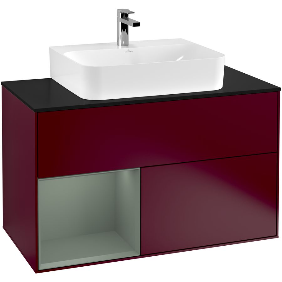 Wastafelonderkast Finion 1000x603x501mm Peony Matt Lacquer G112GMHB