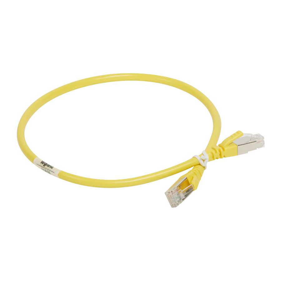 Patchkabel RJ45 Cat. C6A S/FTP geel 0,5m.