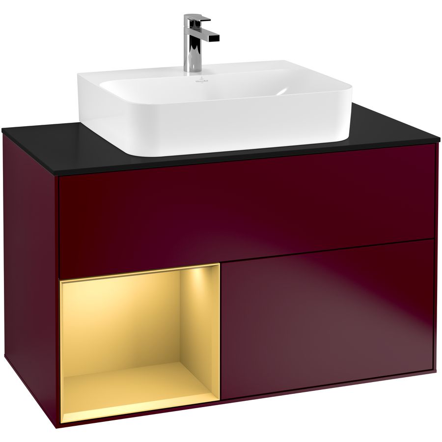 Wastafelonderkast Finion 1000x603x501mm Peony Matt Lacquer G112HFHB
