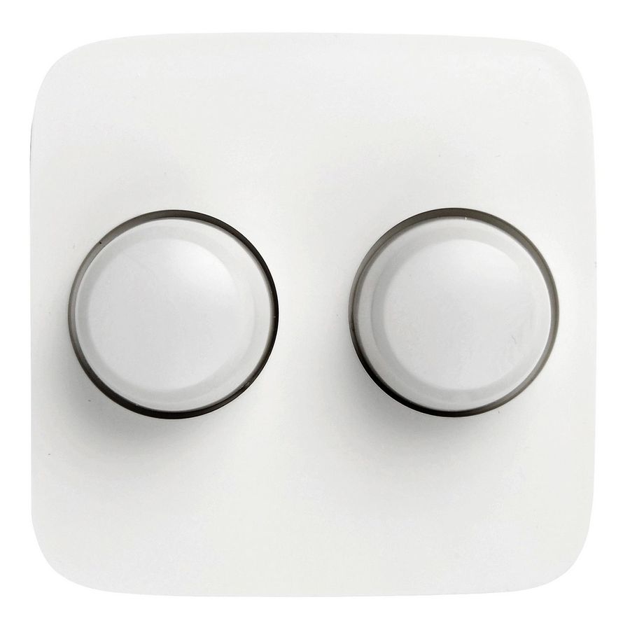 Inzetplaat+Knoppen Cover plate duo Tradim 0351 wit