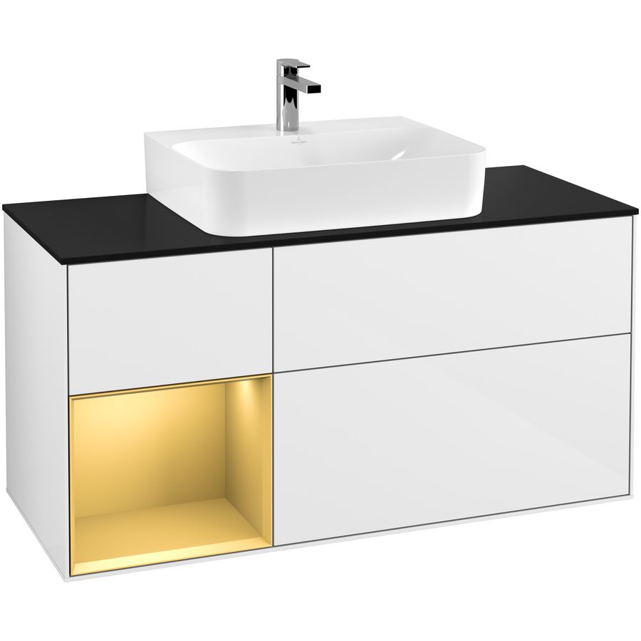 Wastafelonderkast Finion 1200x603x501mm G.White.L G162HFGF